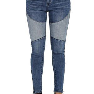 Patchwork High Waist Skinny Jeans